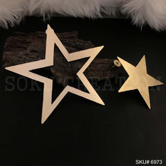 Gold plated Different Star Design of Big Stud Earring SKU6973