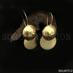 Gold plated Statement Style Kidney Wire Earring SKU7012