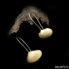 Gold plated Shell Style Kidney Wire Earring SKU7013