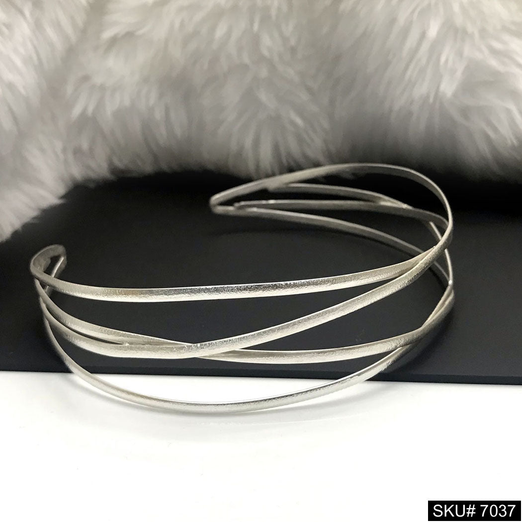 Silver Plated Plain Statement Tangle Wire of Designer Cuff SKU7037 ...