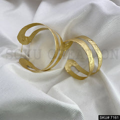 Gold Plated Statement Hoops style Handmade  Push Back Earring SKU7161
