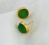 18 K Gold Plated Gemstone Stud Earring SOKU# 7286