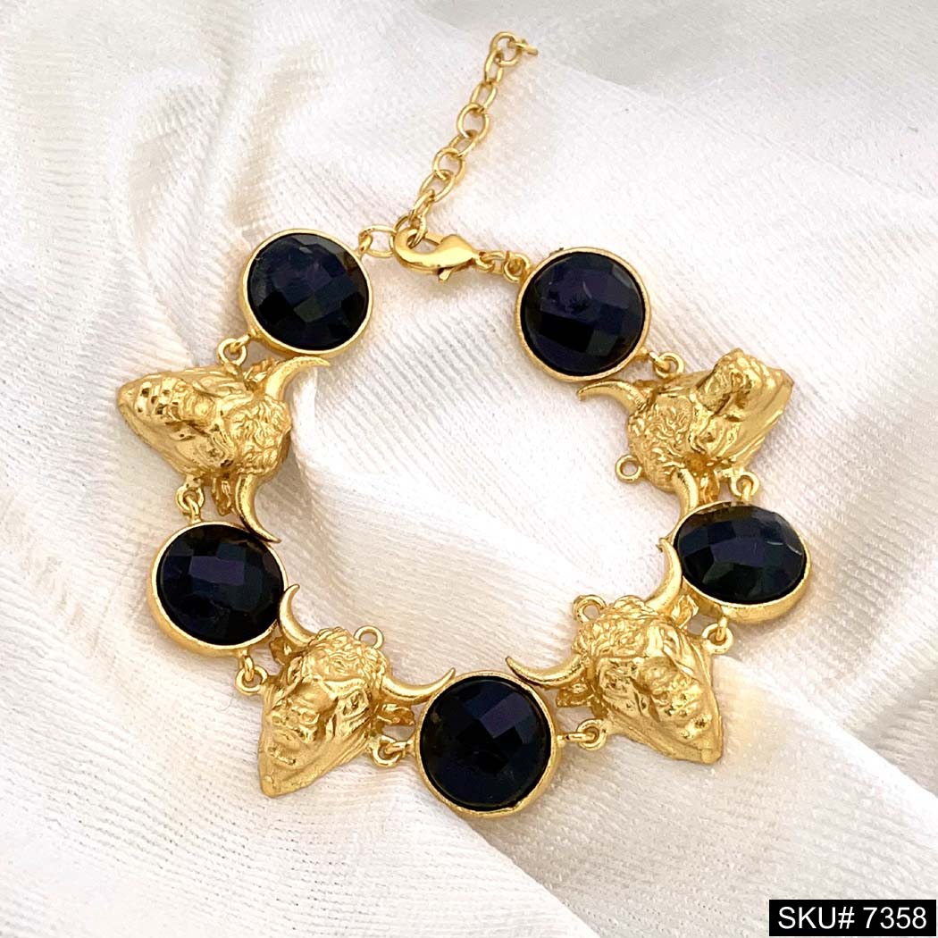 18K Gold Plated Gemstone Bracelet