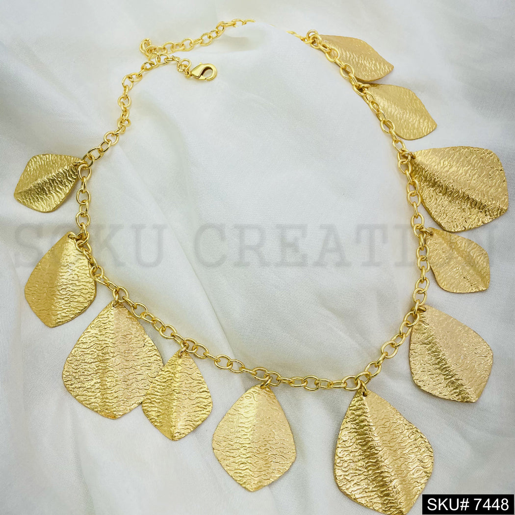Statement Handmade Leaves  Necklace SKU7448