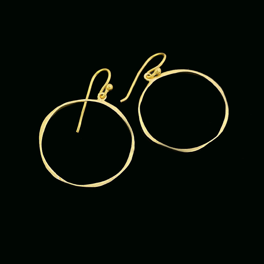 Gold plated Circel Minimal Earring SKU7519