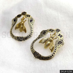 Gold plated Dragonfly Unique Drop & Dangle Earring SKU6296