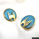 Gold plated Char Minar Style of Big Stud Earring SKU6315