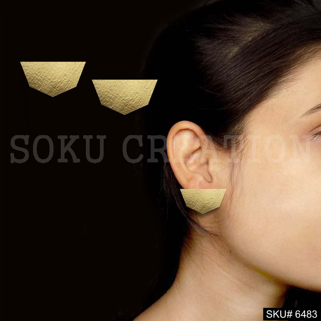 Gold plated Statement Stud Earrings SKU6483
