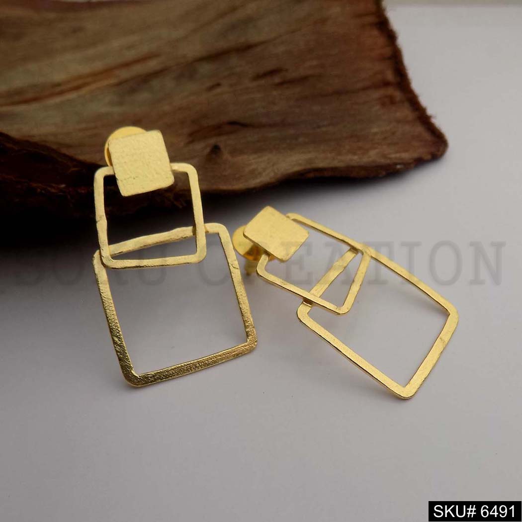 Gold plated Statement Drop and Dangle Earrings SKU6491