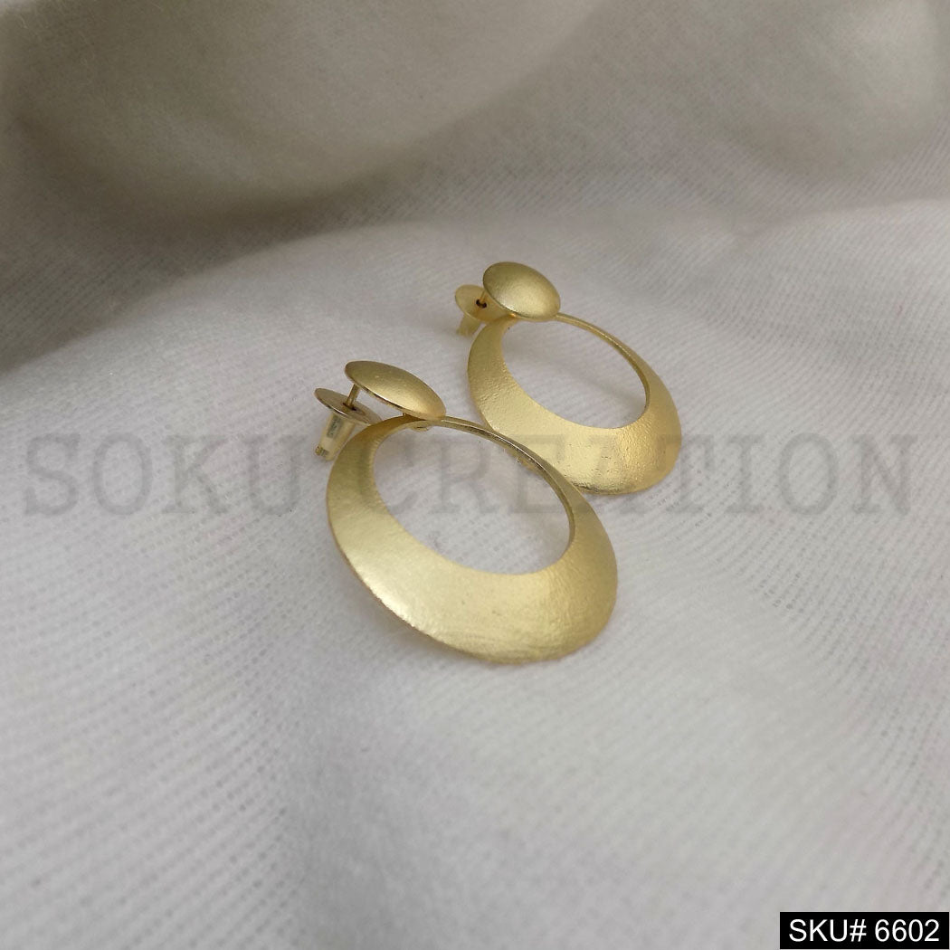 Gold plated Statement Circle Drop and Dangle Earring SKU6602