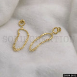 Gold plated Statement Twisted wire Unique Design of Drop and Dangle Earring SKU6612