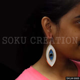 Gold plated Evil Eye Ear Wire Earrings SKU6668