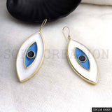 Gold plated Evil Eye Ear Wire Earrings SKU6668