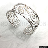 Gold Plated Spiral Round Shape Design of Unique Cuff SKU6747