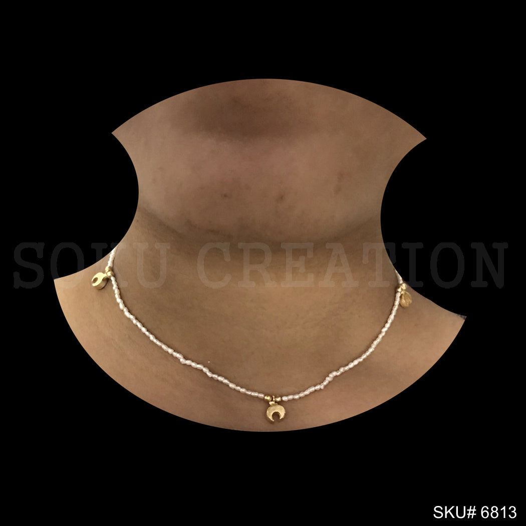 Gold plated Moon of Dream Light Necklace SKU6813