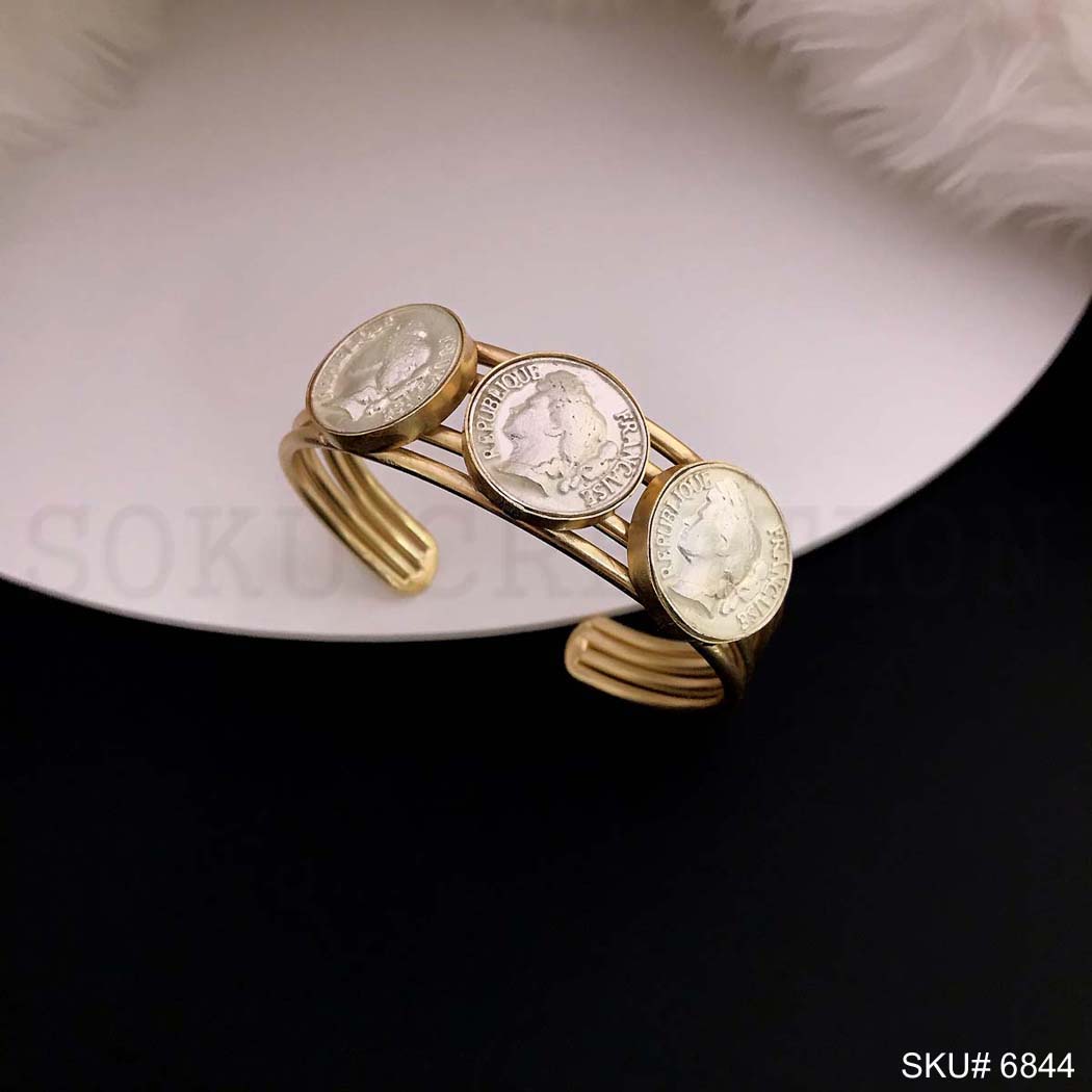 Gold Plated Unique antique Design Cuff SKU6844