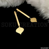 Gold plated Drop and Dangle Leaf Handmade Design Earring SKU6887