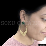 Gold plated Drop and Dangle Handmade Stylish Design Earring SKU6895