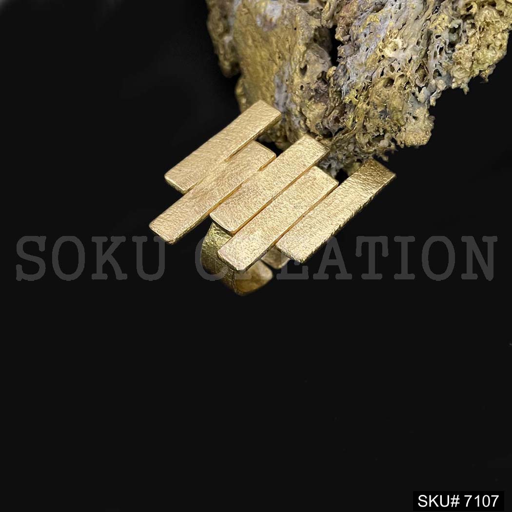 Gold Plated Unique Statement Adjustable Handmade Ring SKU7107