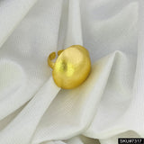 Gold plated plain Geometric Adjustable Ring SKU7317