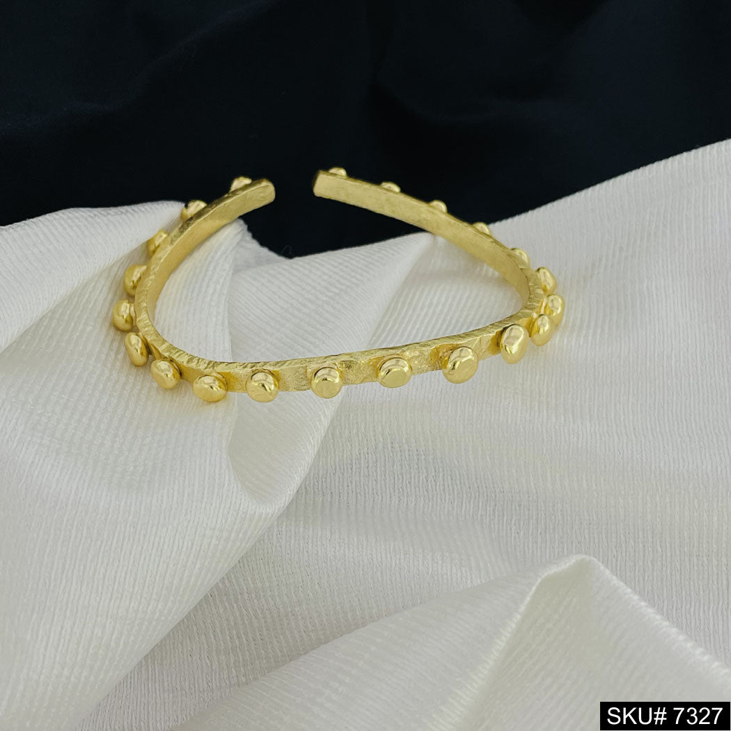 GOLD PLATED DOTT CUFF BANGLE  SKU7327