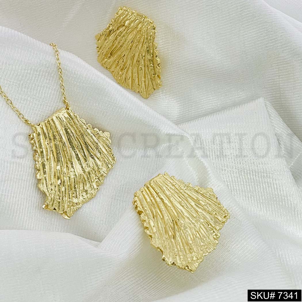Gold plated Necklace and Earring SKU7341
