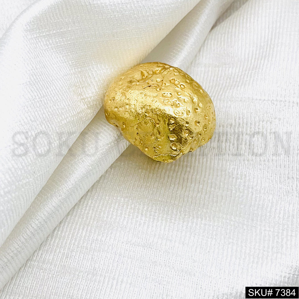 Gold Plated Uneven Dome motif  Jewelry Set SKU7384