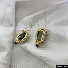 Gold plated Kidney Ear Wire Earring SKU7393