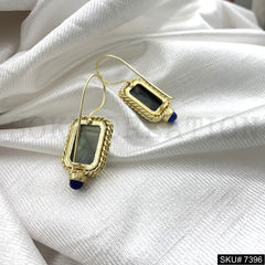 Gold plated Kidney Ear Wire Earring SKU7393