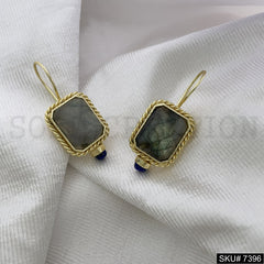 Gold plated Kidney Ear Wire Earring SKU7393