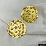 Gold plated Round Stud Earring SKU7410