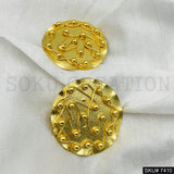 Gold plated Round Stud Earring SKU7410